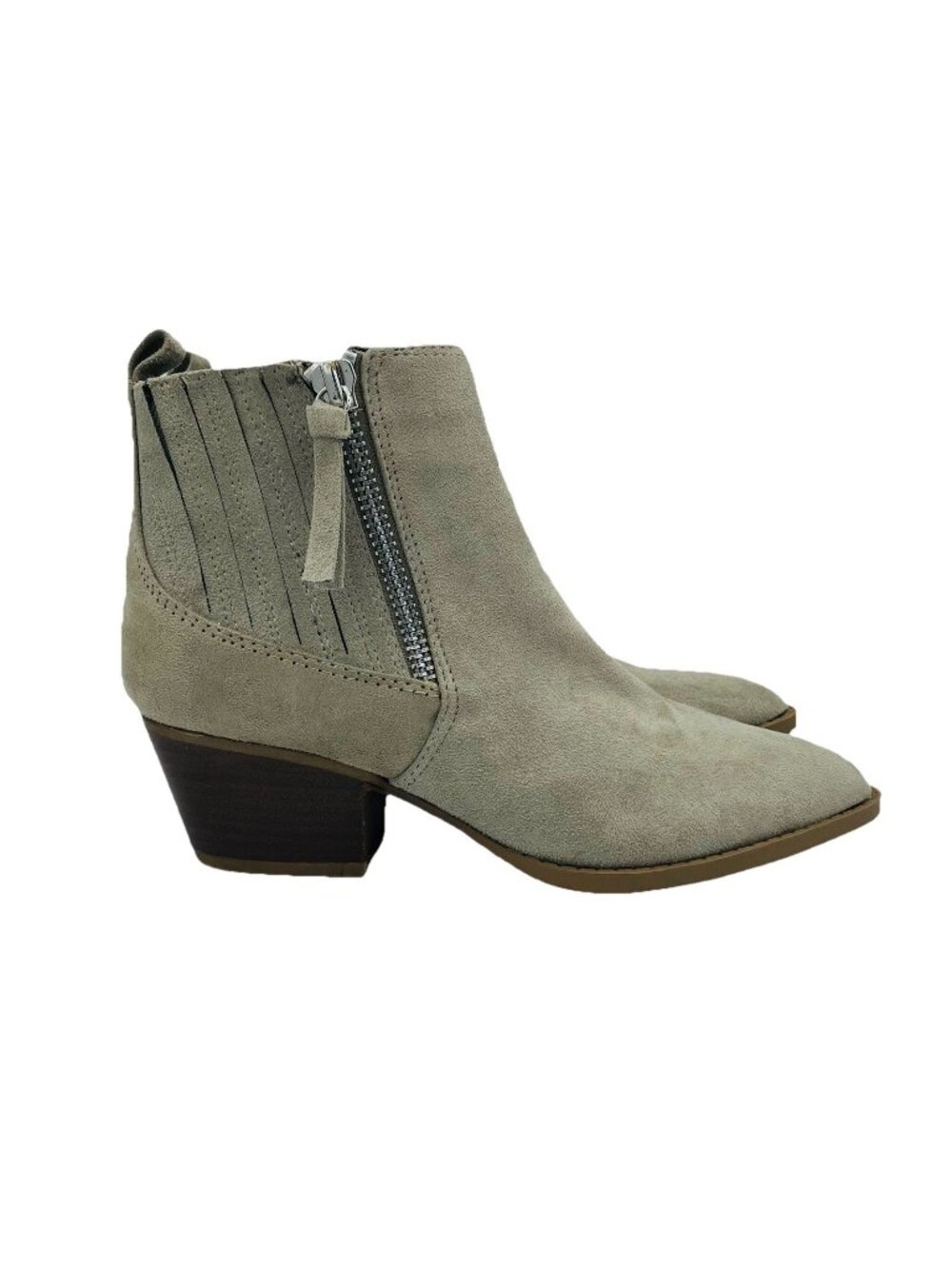 Carlos By Carlos Santana Shoes Womens Size 8.5 M Gray Heeled Ankle Booties Boots